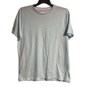 Denim & Flower Ricky Singh Mens Light Blue Seagull Print T Shirt size XL